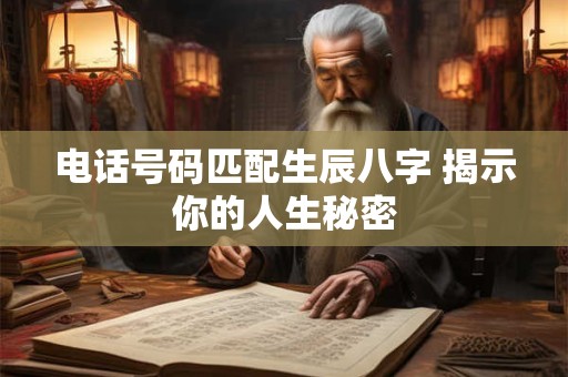 电话号码匹配生辰八字 揭示你的人生秘密