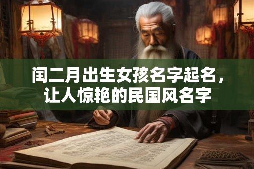 闰二月出生女孩名字起名，让人惊艳的民国风名字