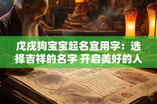 戊戌狗宝宝起名宜用字：选择吉祥的名字 开启美好的人生
