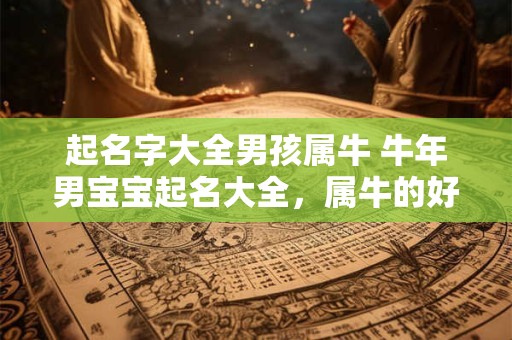 起名字大全男孩属牛 牛年男宝宝起名大全，属牛的好名字