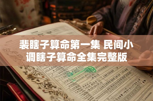 裴瞎子算命第一集 民间小调瞎子算命全集完整版