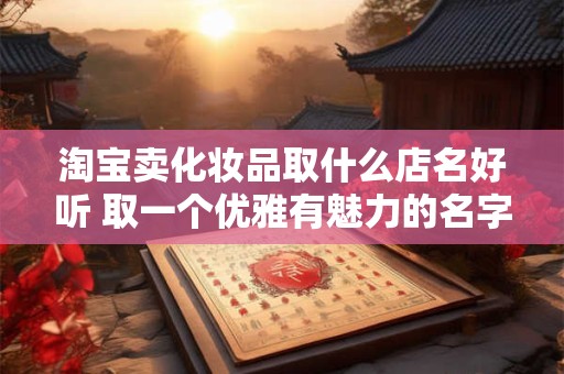 淘宝卖化妆品取什么店名好听 取一个优雅有魅力的名字