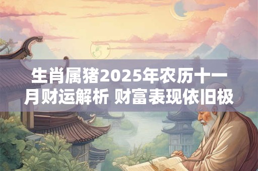 生肖属猪2025年农历十一月财运解析 财富表现依旧极佳
