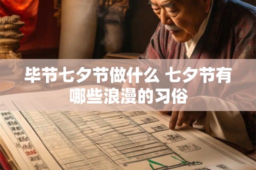 毕节七夕节做什么 七夕节有哪些浪漫的习俗