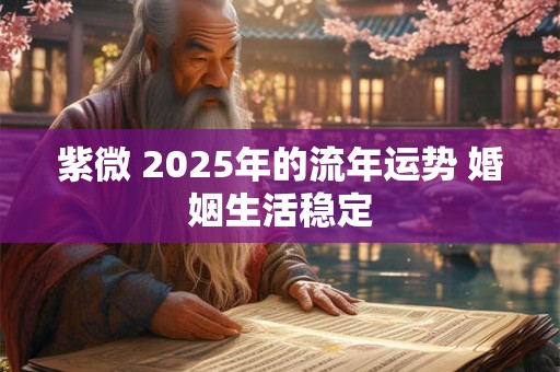 紫微 2025年的流年运势 婚姻生活稳定