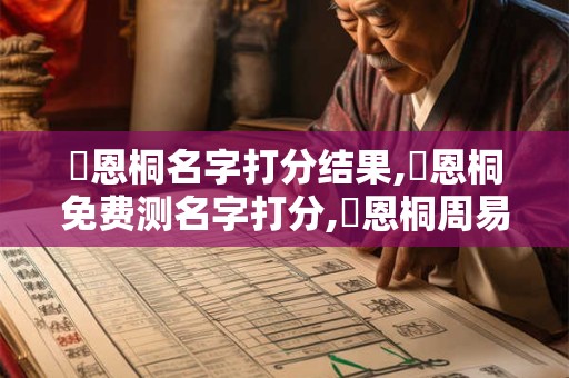 趙恩桐名字打分结果,趙恩桐免费测名字打分,趙恩桐周易免费测名字打分