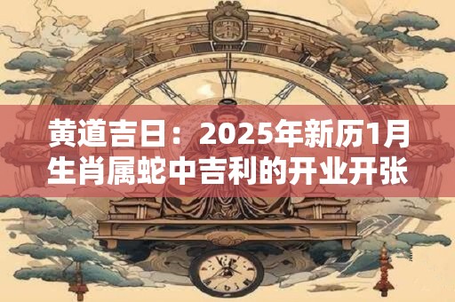 黄道吉日：2025年新历1月生肖属蛇中吉利的开业开张好日子？