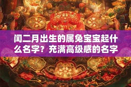 闰二月出生的属兔宝宝起什么名字？充满高级感的名字