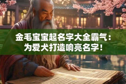 金毛宝宝起名字大全霸气：为爱犬打造响亮名字！