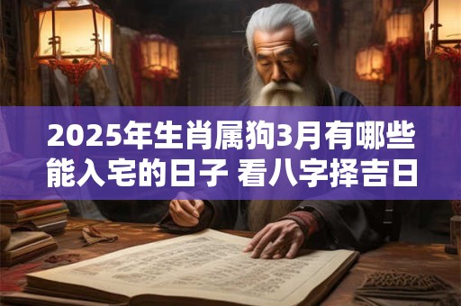 2025年生肖属狗3月有哪些能入宅的日子 看八字择吉日