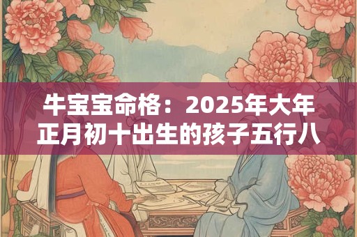 牛宝宝命格：2025年大年正月初十出生的孩子五行八字查询