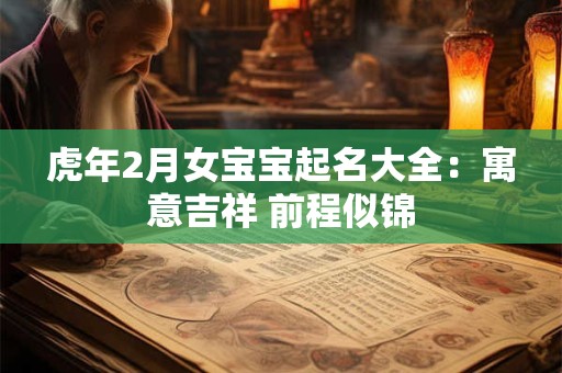 虎年2月女宝宝起名大全：寓意吉祥 前程似锦