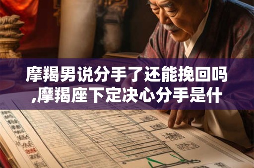 摩羯男说分手了还能挽回吗,摩羯座下定决心分手是什么样