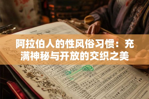 阿拉伯人的性风俗习惯：充满神秘与开放的交织之美