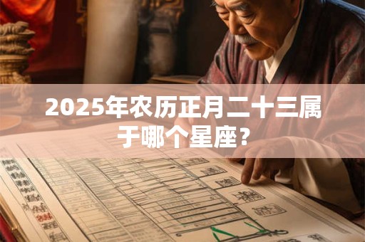 2025年农历正月二十三属于哪个星座？