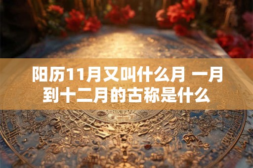 阳历11月又叫什么月 一月到十二月的古称是什么