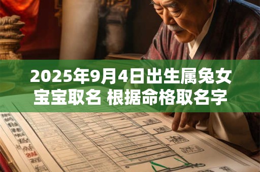 2025年9月4日出生属兔女宝宝取名 根据命格取名字