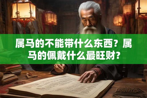 属马的不能带什么东西？属马的佩戴什么最旺财？