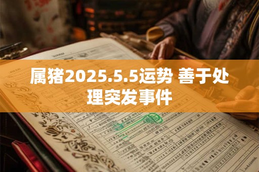 属猪2025.5.5运势 善于处理突发事件