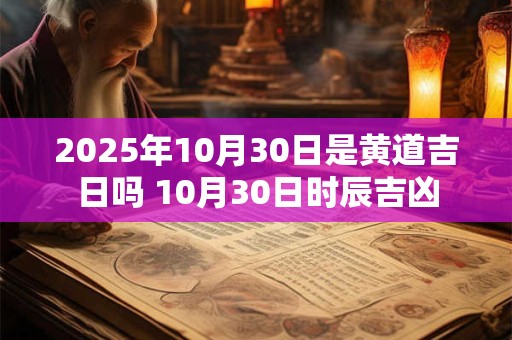 2025年10月30日是黄道吉日吗 10月30日时辰吉凶