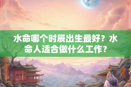 水命哪个时辰出生最好?水命人适合做什么工作? 水命哪个时辰出生最好?水命人适合做什么工作?