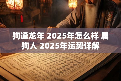 狗逢龙年 2025年怎么样 属狗人 2025年运势详解