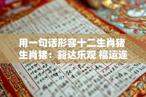 用一句话形容十二生肖猪 生肖猪：豁达乐观 福运连连的象征