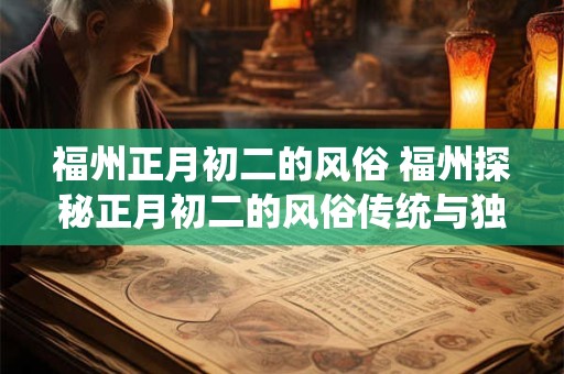 福州正月初二的风俗 福州探秘正月初二的风俗传统与独特魅力
