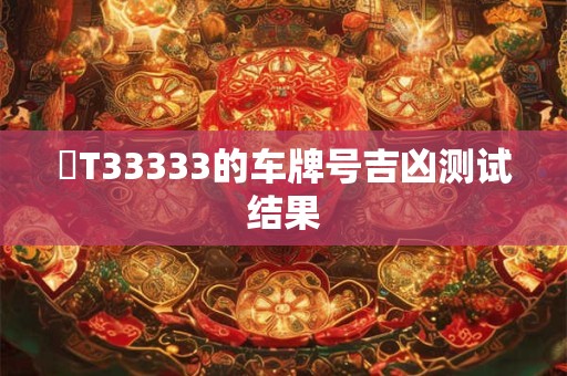 粵T33333的车牌号吉凶测试结果