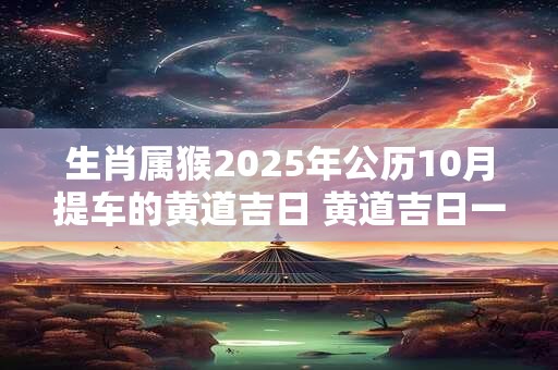 生肖属猴2025年公历10月提车的黄道吉日 黄道吉日一览表