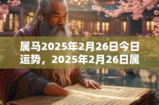 属马2025年2月26日今日运势，2025年2月26日属马人运势好吗？