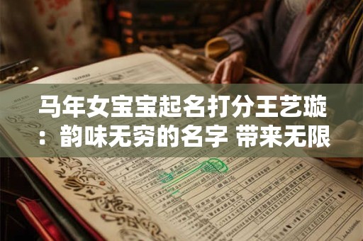 马年女宝宝起名打分王艺璇：韵味无穷的名字 带来无限好运！