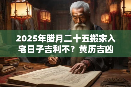 2025年腊月二十五搬家入宅日子吉利不?黄历吉凶 2025年腊月二十五搬家入宅日子吉利不?黄历吉凶