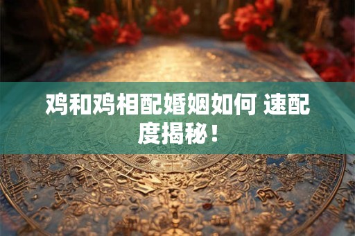 鸡和鸡相配婚姻如何 速配度揭秘！