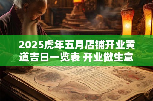 2025虎年五月店铺开业黄道吉日一览表 开业做生意良机