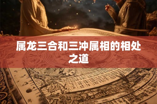 属龙三合和三冲属相的相处之道