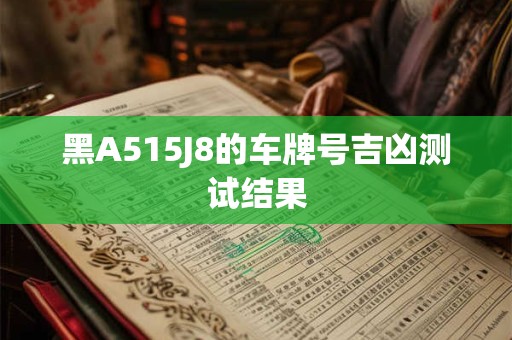 黑A515J8的车牌号吉凶测试结果