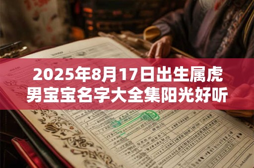 2026年8月17日出生属虎男宝宝名字大全集阳光好听