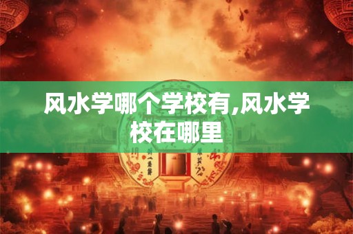 风水学哪个学校有,风水学校在哪里