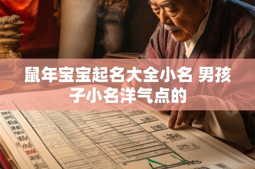 鼠年宝宝起名大全小名 男孩子小名洋气点的