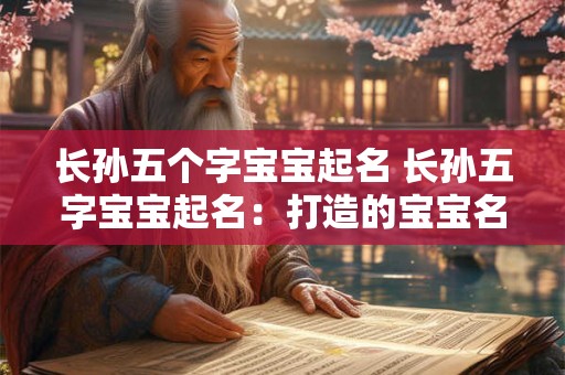 长孙五个字宝宝起名 长孙五字宝宝起名：打造的宝宝名字