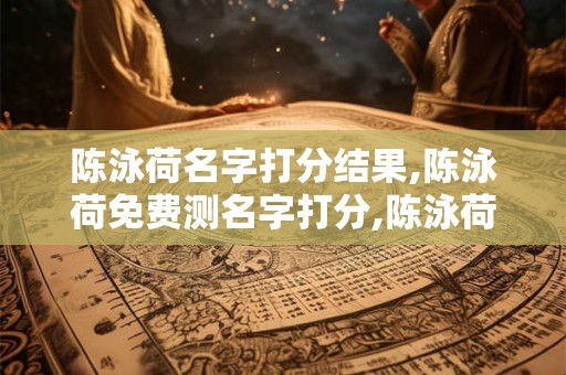陈泳荷名字打分结果,陈泳荷免费测名字打分,陈泳荷周易免费测名字打分