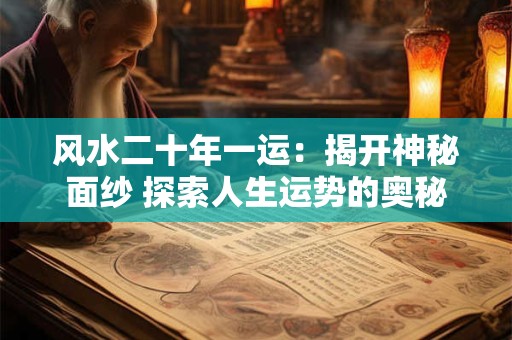 风水二十年一运：揭开神秘面纱 探索人生运势的奥秘