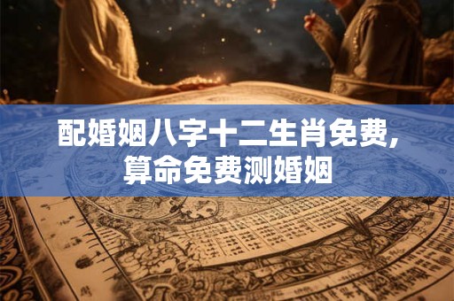 配婚姻八字十二生肖免费,算命免费测婚姻