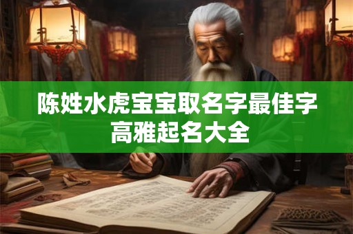 陈姓水虎宝宝取名字最佳字 高雅起名大全