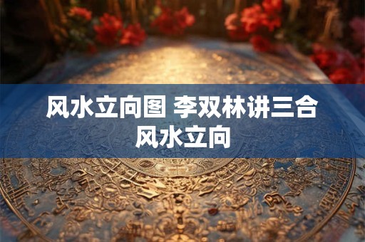 风水立向图 李双林讲三合风水立向
