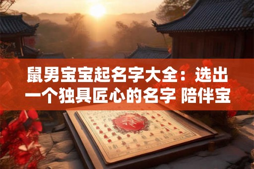 鼠男宝宝起名字大全：选出一个独具匠心的名字 陪伴宝宝一生
