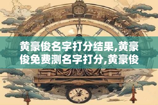 黄豪俊名字打分结果,黄豪俊免费测名字打分,黄豪俊周易免费测名字打分