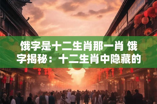 饿字是十二生肖那一肖 饿字揭秘：十二生肖中隐藏的秘密