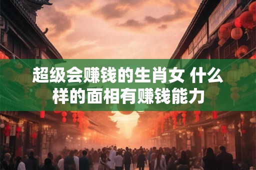 超级会赚钱的生肖女 什么样的面相有赚钱能力